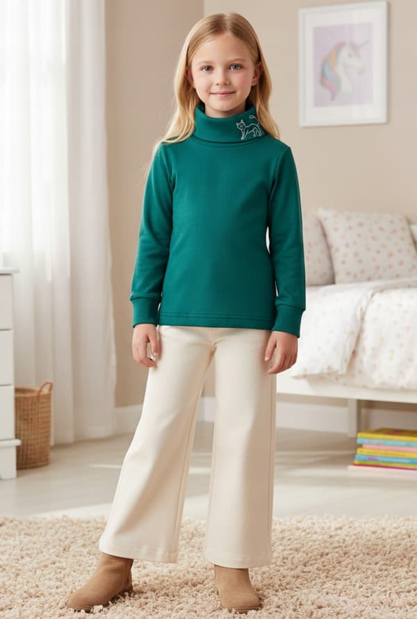 Barntröja med polotröja 140 cm
