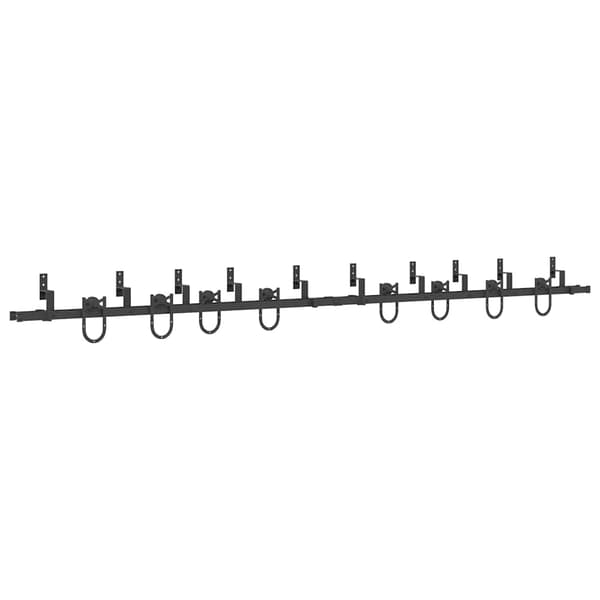 vidaXL Skjutdörrsinstallationssystem, 366 cm, Stål, Svart