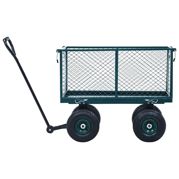 vidaXL Puutarhakärry Vihreä 350 kg