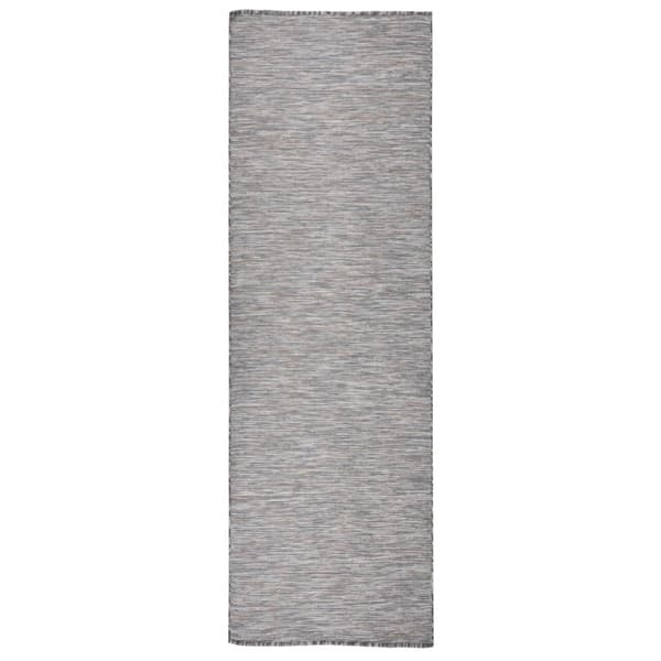 vidaXL Ulkomatto, litteä kudos, 80x250cm, ruskea ja sininen
