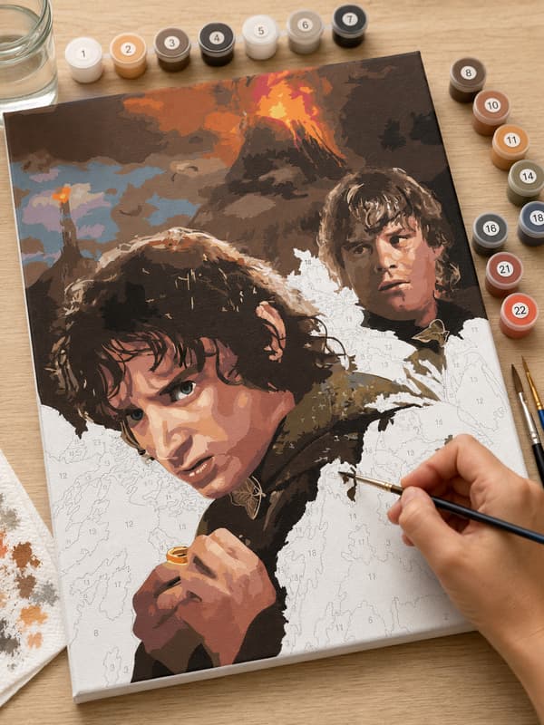 Målning med siffror Frodo Sagan om ringen 40x50 cm