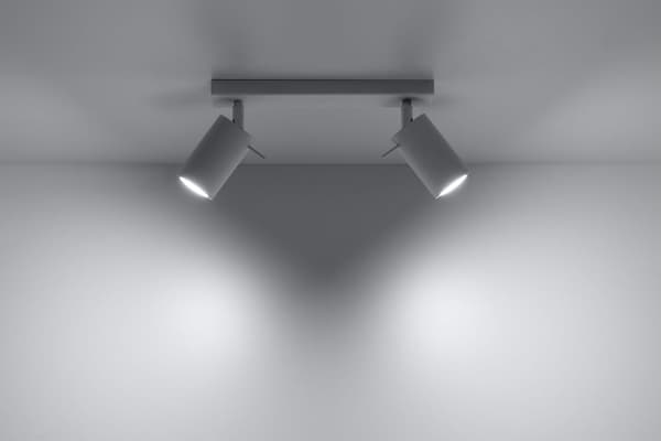 Taklampa RING 2 vit tub