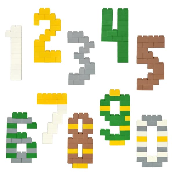 Tiilirakennuspalikat - Numerot - 85 kpl.