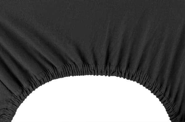 Lagen jersey 180x200+25 sort med elastik