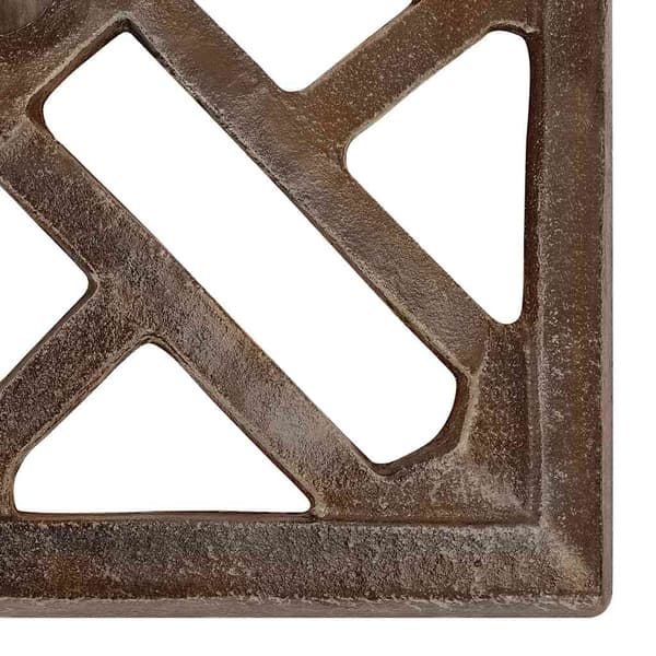vidaXL paraplyfoplader brun 44x44x31 cm støbejern