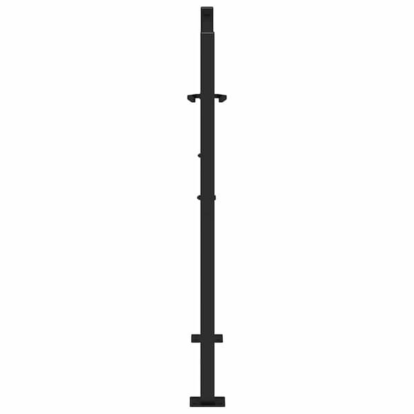 vidaXL havelåge sort 105x106 cm stål lysstruktur