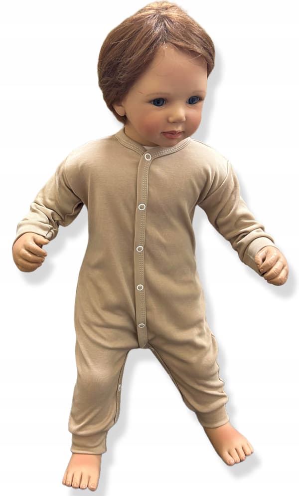 Rompers 74 knappet romper uden fødder pyjamas rompers beige