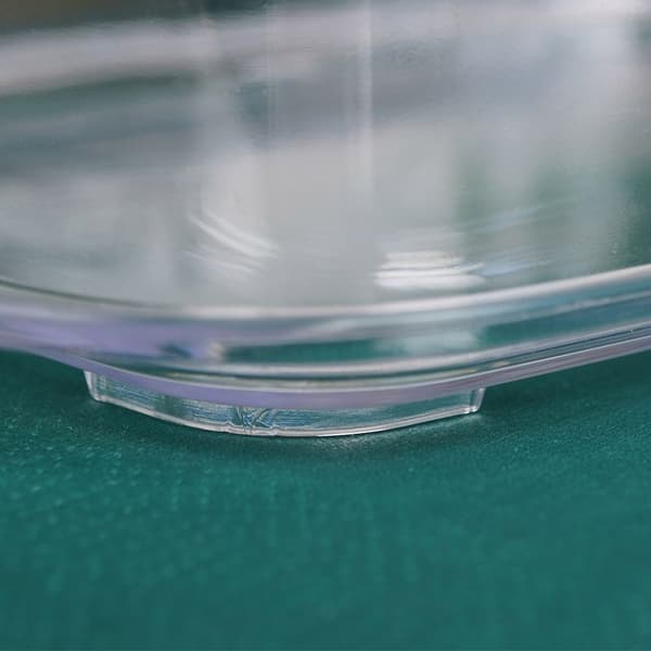 Genomskinlig plast smörskål