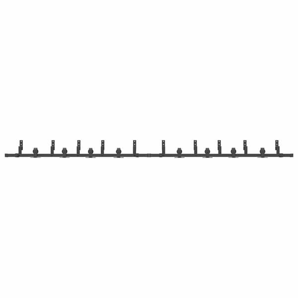 vidaXL Skjutdörrsinstallationssystem, 366 cm, Stål, Svart