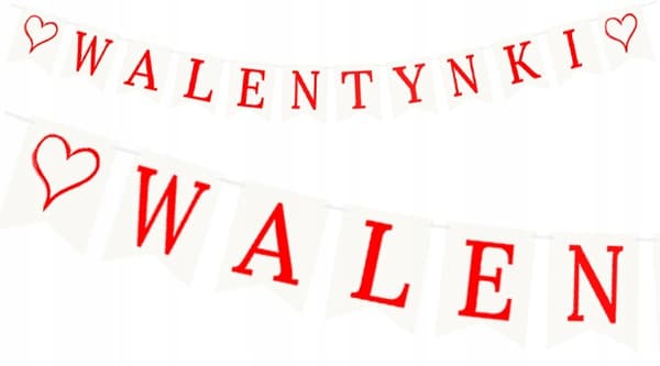 Valentinsdagssæt, hjerteballoner, banner