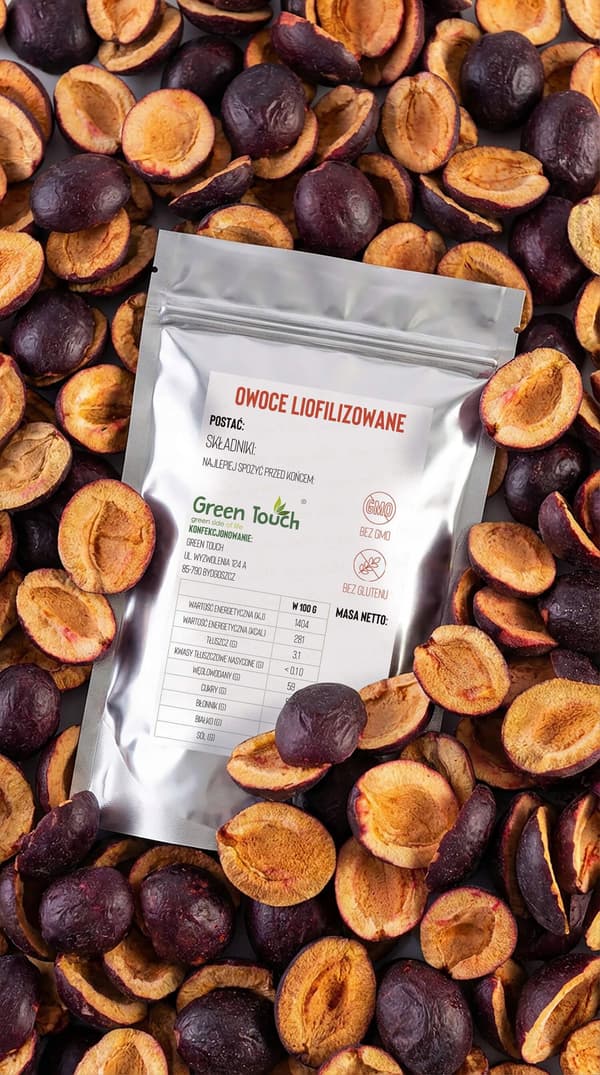 Frystorkade ungerska plommonhalvor 50 g Green Touch