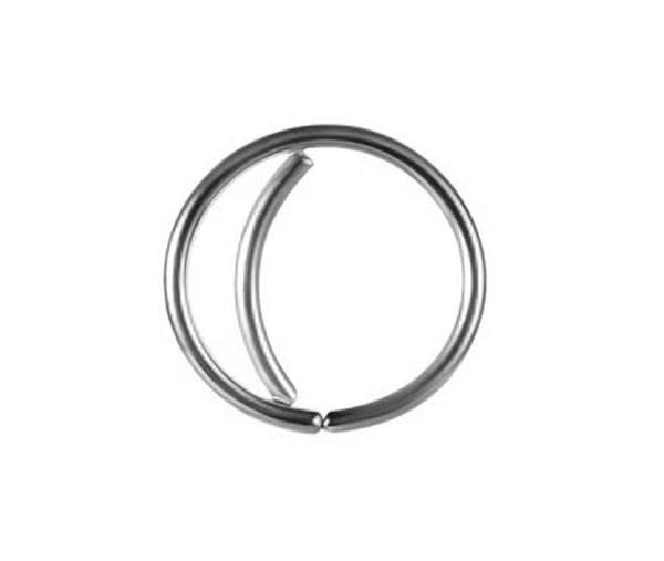 Örhänge med kontinuerligt hål, silver, expanderbart - CON-017 0.8/8