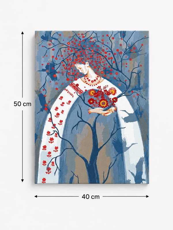 MALING EFTER TAL MED RAMME Billeder til maleri - Livets Træ 40x50 cm