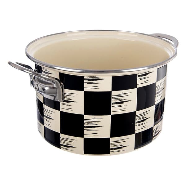 Emaljeret gryde skakbræt 22 cm, 4 l