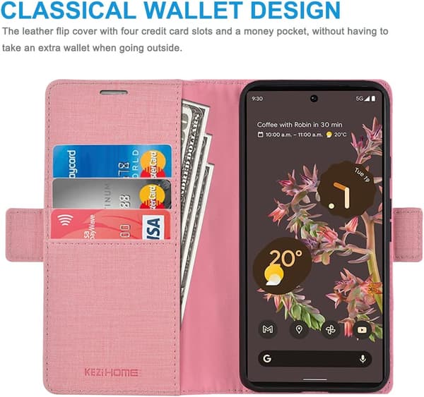 FODRAL TILL GOOGLE PIXEL 6 STÄNGT ROSA FLIK