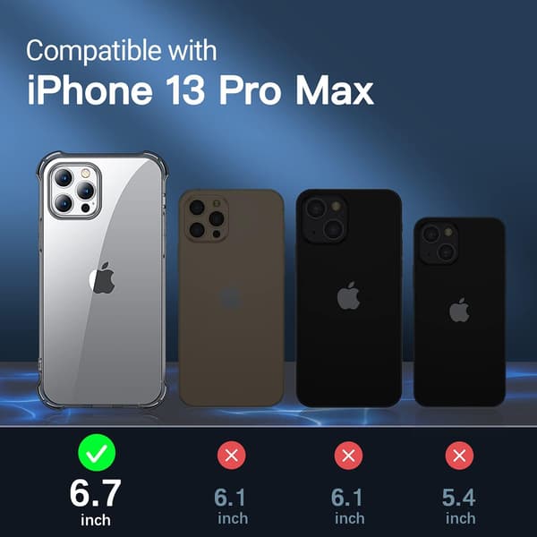 TRANSPARENT SKAL TILL IPHONE 13 PRO MAX 2XGLAS