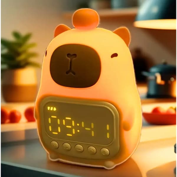 Ur Vækkeur Kapybara Natlampe Bordlampe Timer Lur LED USB