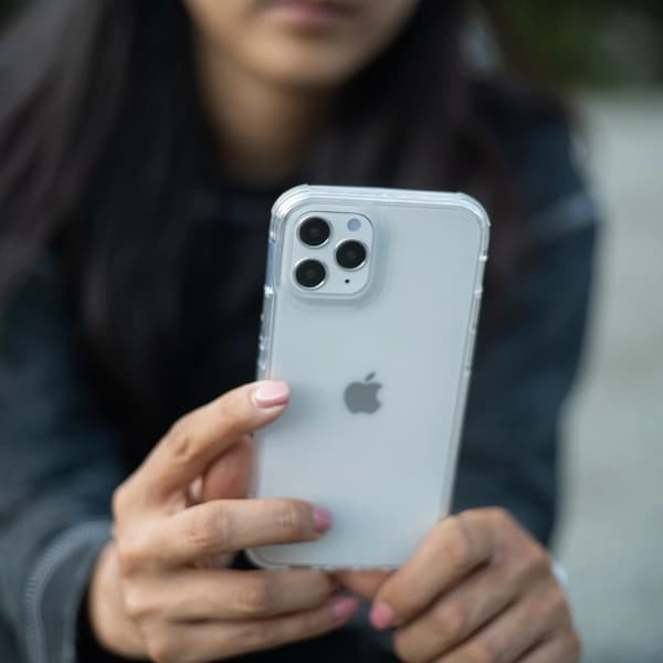 Raptic X-Doria Clear Case iPhone 14 Plus -suojakuori, harmaa