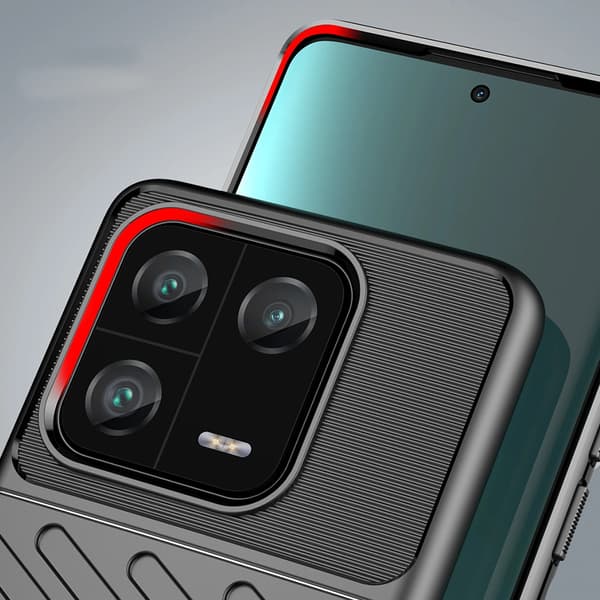 Thunder Case etui til Xiaomi 13 Pro silikone panser cover sort