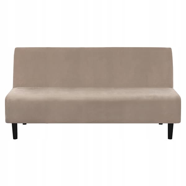 Soffskydd för soffa kanapé bäddsoffa elastisk velour TESS ljus beige