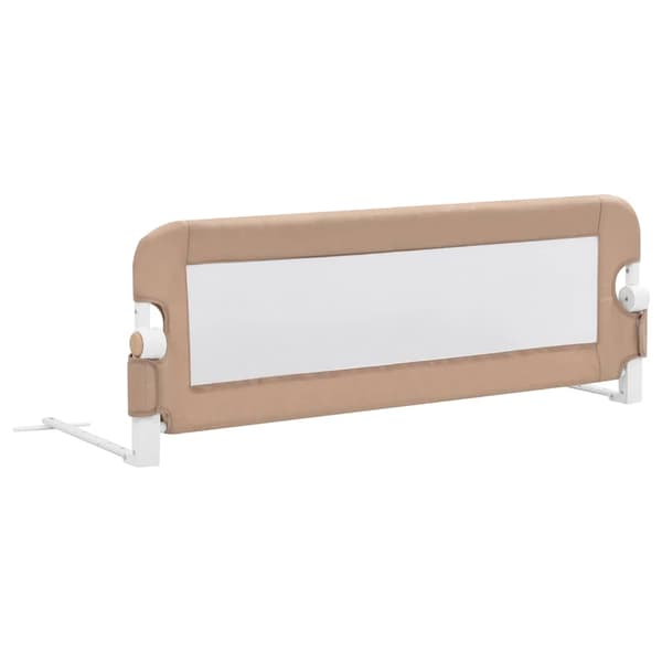 vidaXL sengehest, taupe, 120x42 cm, polyester