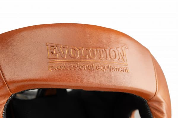 Retro Tan Evolution L OG-140 Boxningshjälm i Äkta Läder