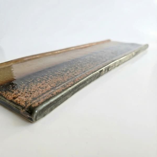 REKTANGULÄR KERAMISK TALLRIK FÖR SERVERING AV SUSHI BRUN 39×12 CM