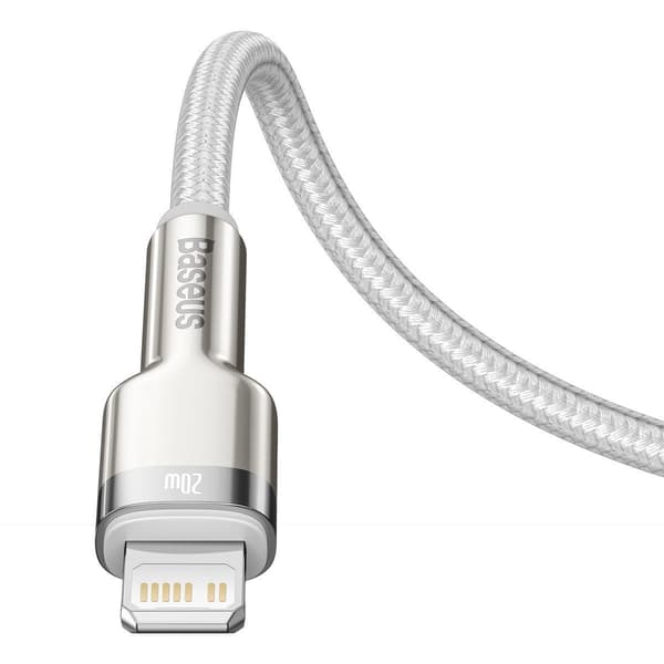 Baseus Cafule USB-C - Lightning -kaapeli, PD, 20W, 2m (valkoinen)