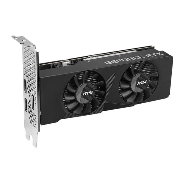 MSI GeForce RTX 3050 LP E 6G OC Grafikkort, 6 GB, Svart