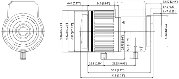 ZOOM-INFRANSIPUNAINEN MEGA-PIXEL-OBJEKTIIVI PFL2712-E6D 2,7... 12 mm DC DAHUA