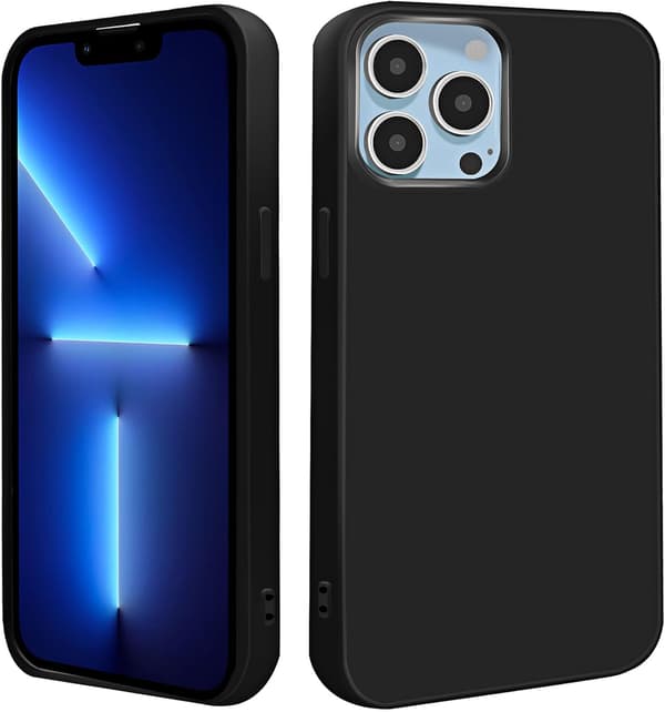 SILIKONE ETUI TIL APPLE IPHONE 13 PRO MAX 6,7" ETUI SORT MAT LET