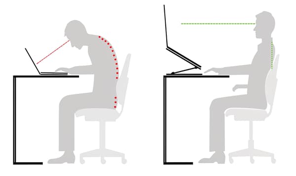 Justerbart, ergonomiskt X-PRO-datorstativ i aluminium