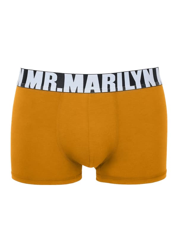 Boxershorts til mænd klassiske med logo-elastik sennep Letters Boxer Marilyn M