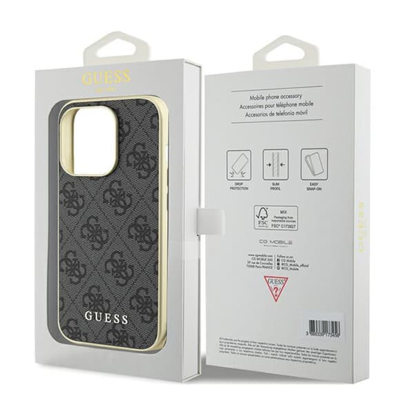 Guess 4G Charms Collection - iPhone 15 Pro-skal (grått)