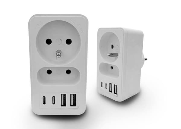 KAKSOISAJAKAJA 2xUSB + 2xUSB C