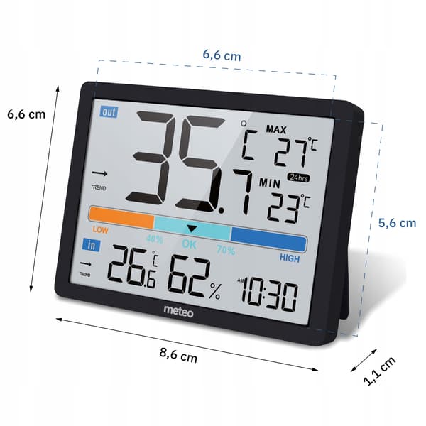DIGITAALINEN SÄÄASEMA LÄMPÖMITTARI METEO SP109C