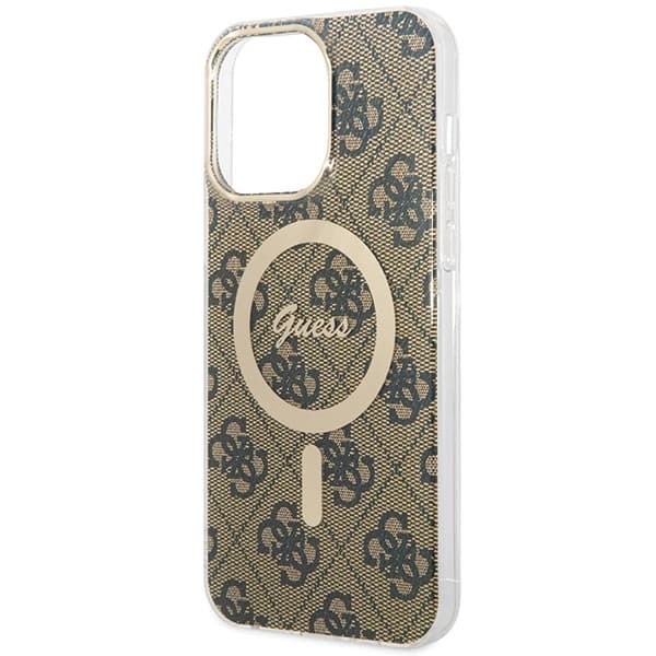 Guess IML 4G MagSafe-skal till iPhone 15 Pro Max – Brun
