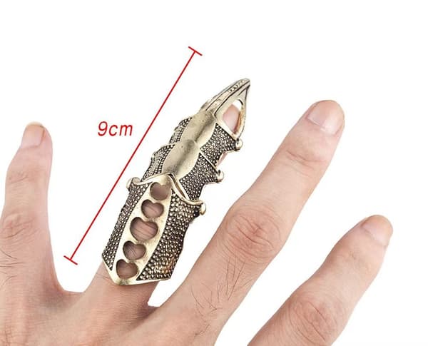 Gammel guld mørk klo ring RPG LARP