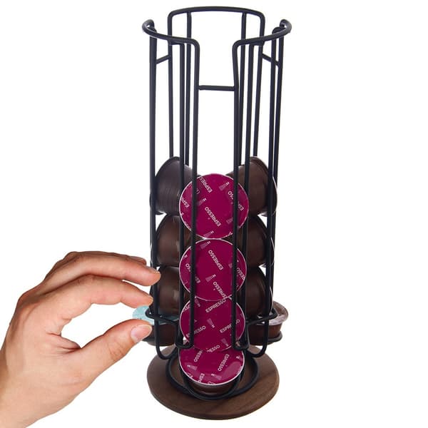 Radka roterende kaffekapselholder metallic sort 33,5 cm