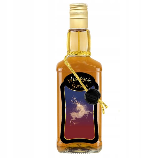 10 st JULDANIELS 500ML PREMIUMDEKORERADE glasflaskor för vodka