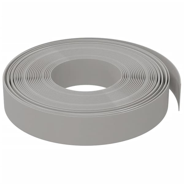 vidaXL Puutarhan reunus, harmaa, 10 m, 10 cm, polyeteeni