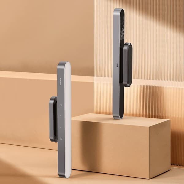Baseus Magnetisk Trinløs Magnetisk Lampe med Touchpanel (Grå)