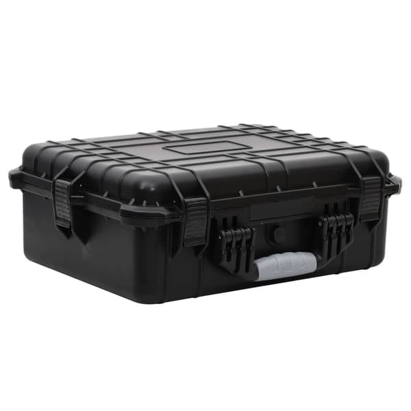 vidaXL flightcase, sort, 52x40x19 cm, PP