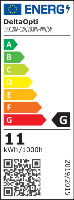 LED-LISTA LED120A-12V/28.8W-WW/5M 5m - 3000K