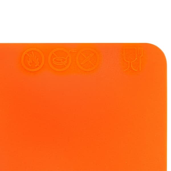 Orange silikone kagebræt 40x30 cm