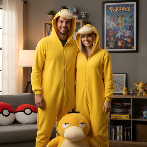 Pokémon Psyduck Kigurumi-pyjamasdräkt 145-155 cm