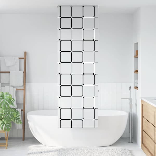 vidaXL Duschrullgardin 80x240 cm Tygbredd 76 cm