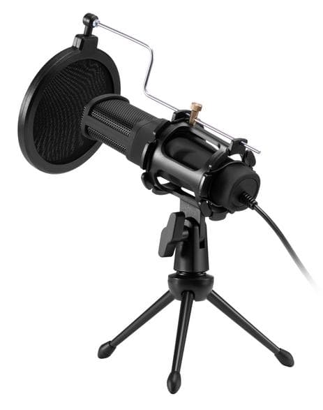 ISY IMI-2500 Svart USB-streamingmikrofon med stativ