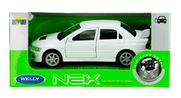WELLY MITSUBISHI LANCER EVOLUTION VIII VALKOINEN 1:34 42338