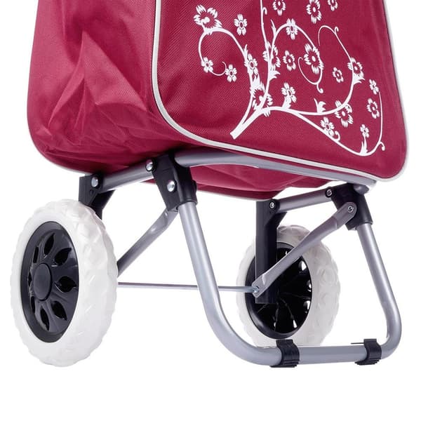 Ostoskärryt laukulla bordeaux 30 l